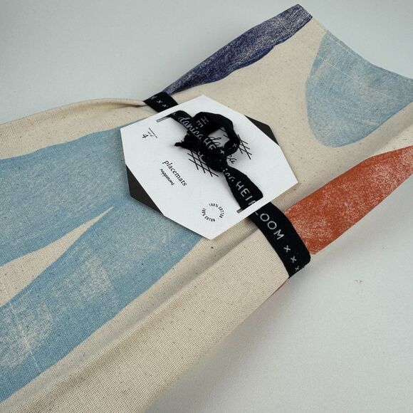 Danica Heirloom Modern Stamped Canvas Placemats Set of 4 100% Cotton NEW - Picture 4 of 9